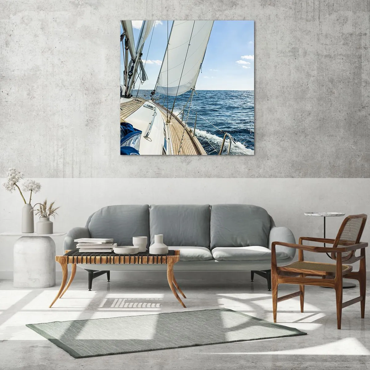 Schilderen op glas - Ahoi, avontuur - 70x70 cm