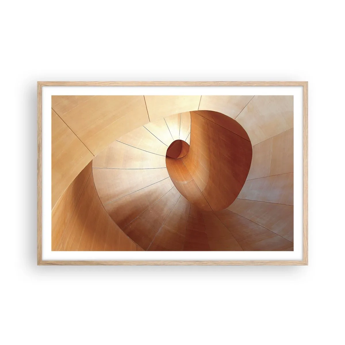 Een poster in een licht eiken lijst - Architecturale serpentijn - 91x61 cm