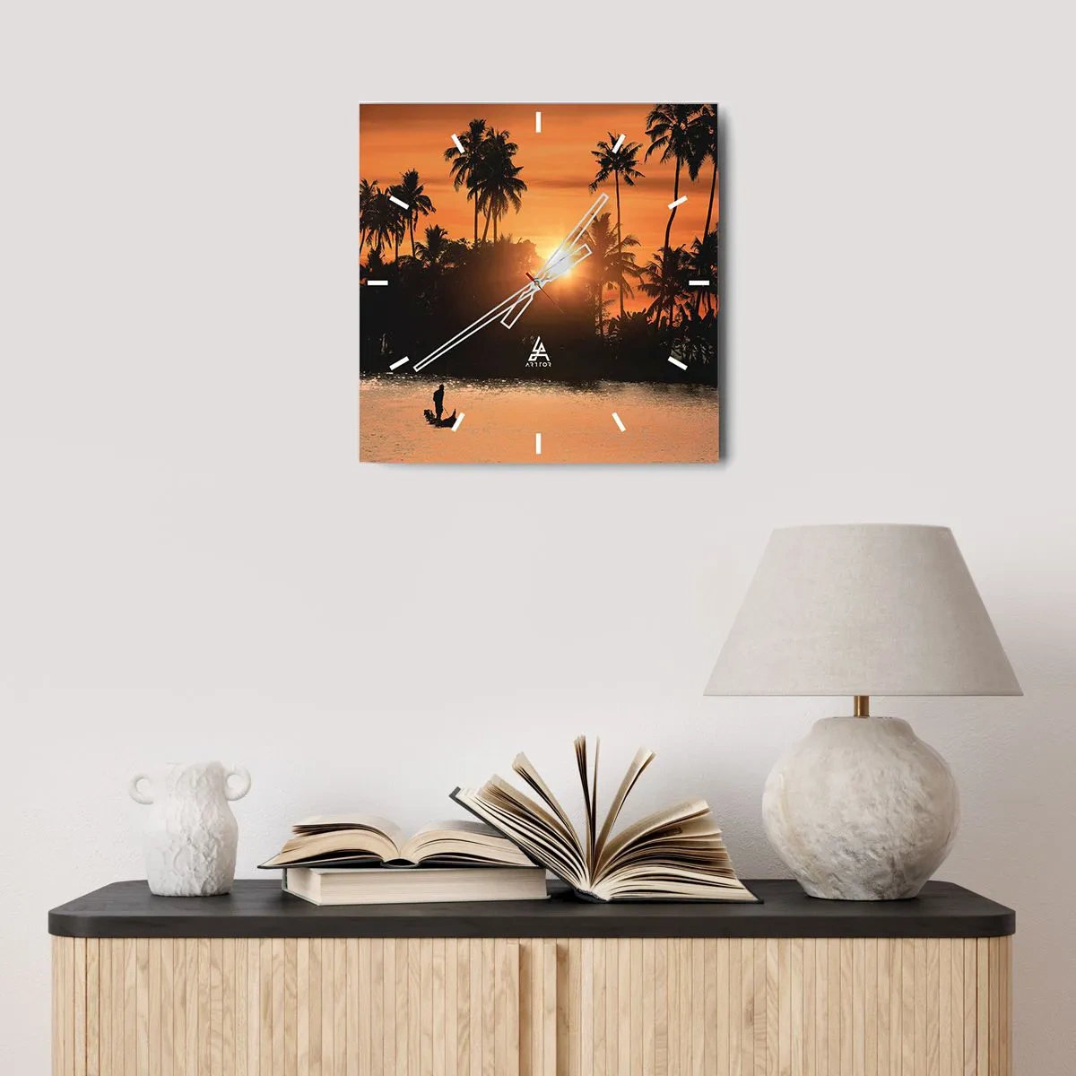 Wandklok - Klok - Tijd om te ontspannen - 40x40 cm