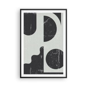 Poster in een zwarte lijst - Compositie boven en onder - 61x91 cm