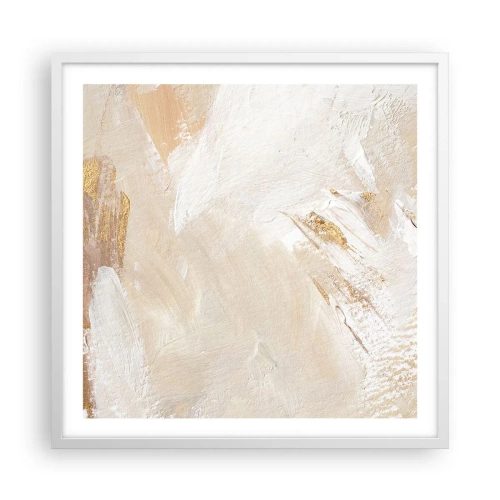 Poster in een witte lijst - Pastelkleurige compositie - 60x60 cm