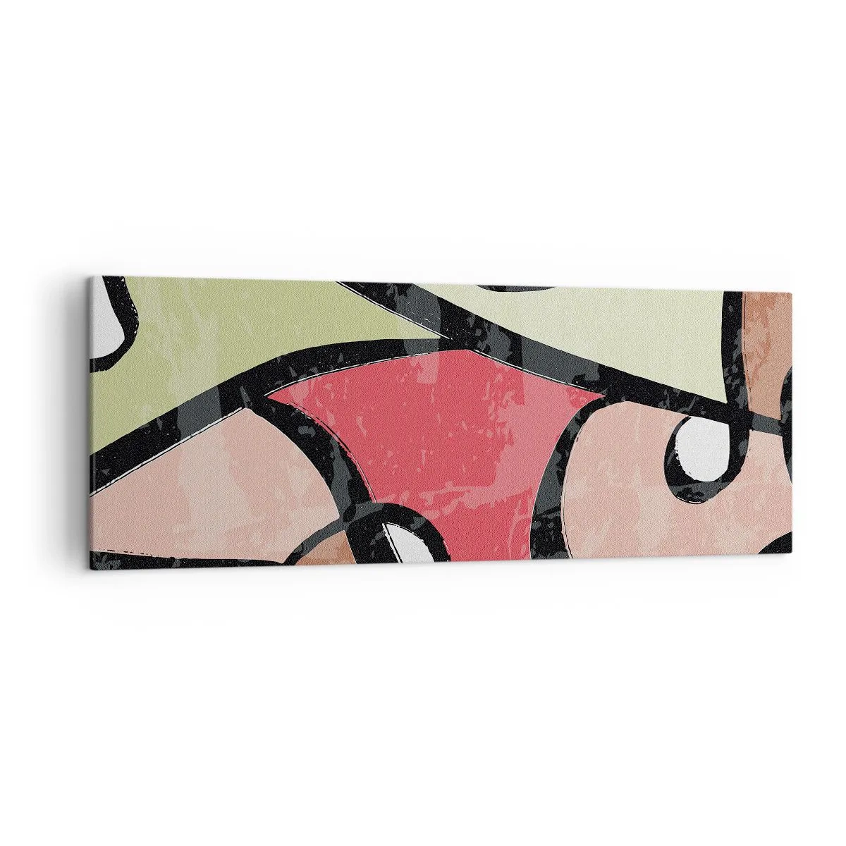 Schilderen op canvas - Pirouettes tussen kleuren - 140x50 cm