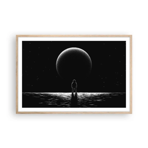 Een poster in een licht eiken lijst - Oog in oog - 91x61 cm