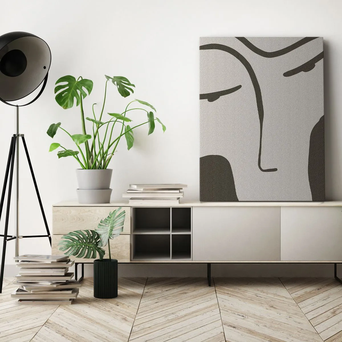 Schilderen op canvas - Als een schilderij van Modigliani - 65x120 cm