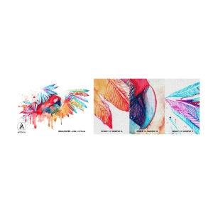 Fotobehang Monster Premium Canvas - . - Papegaai, Vogel, Abstractie - 100x30 cm