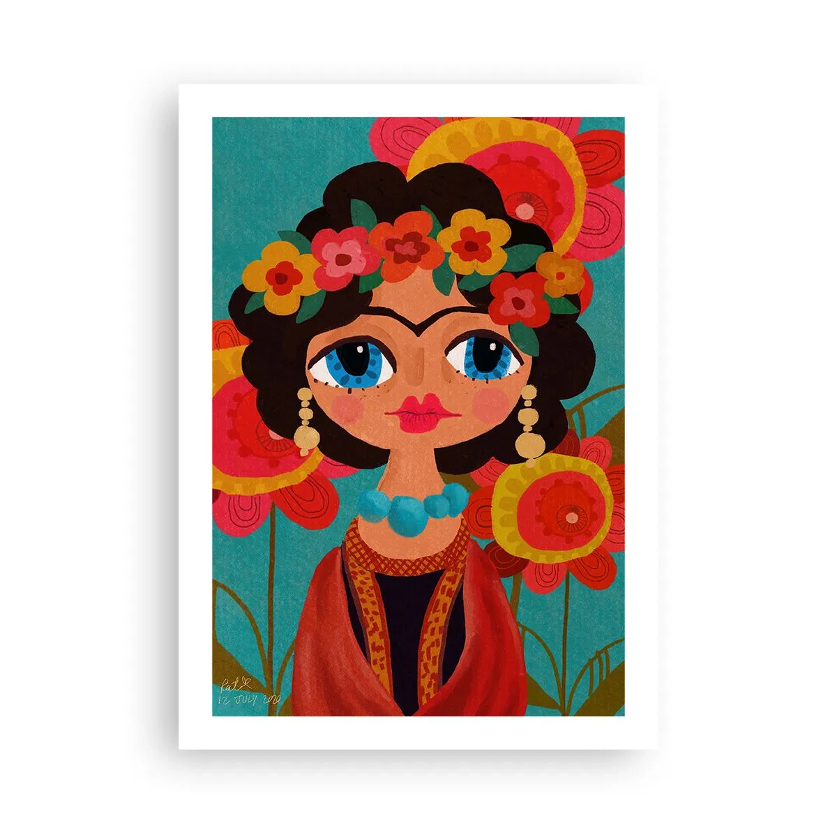 Poster - Mevrouw papaver - 50x70 cm