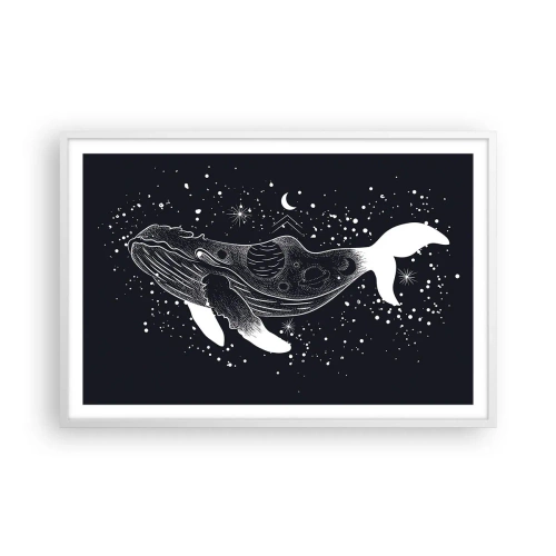 Poster in een witte lijst - In de oceaan van het universum - 91x61 cm