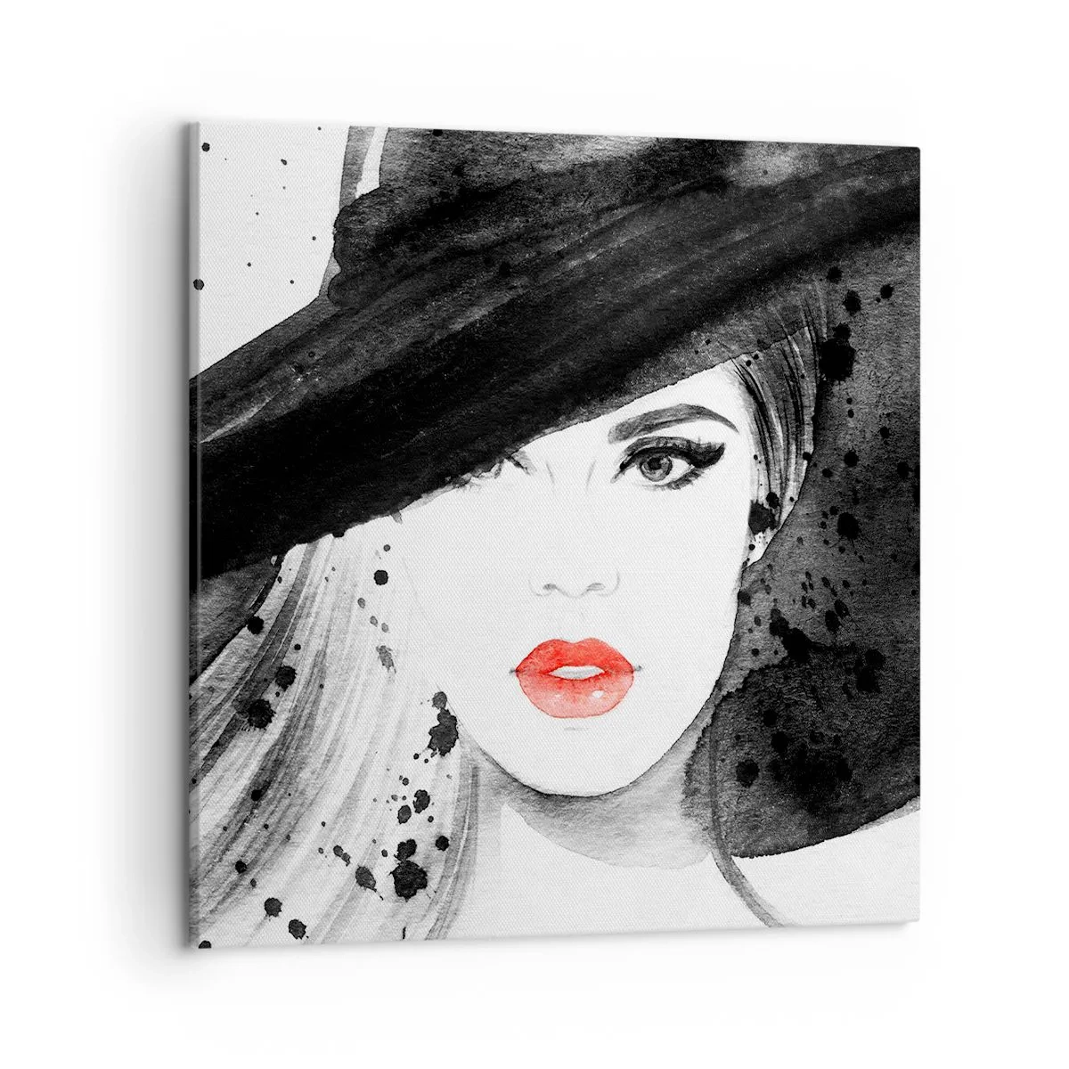 Schilderen op canvas - Vrouw in het zwart - 50x50 cm
