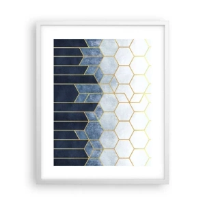 Poster in een witte lijst - Compositie in een gesyncopeerd ritme - 40x50 cm