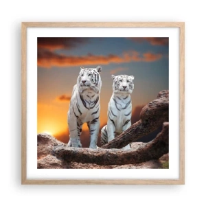 Een poster in een licht eiken lijst - Net als in Narnia - 50x50 cm