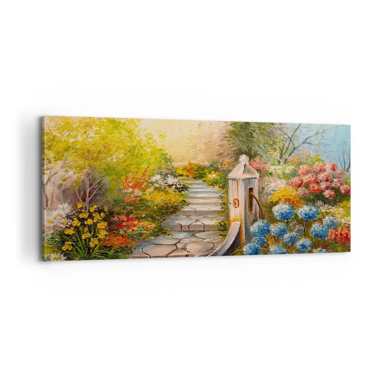 Schilderen op canvas - In volle bloei - 100x40 cm