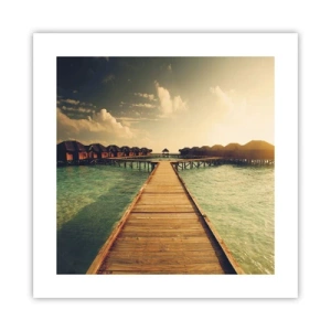 Poster - Een warme uitnodiging - 40x40 cm