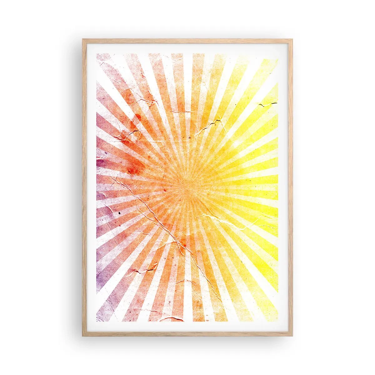 Een poster in een licht eiken lijst - Zonsopgangen en zonsondergangen - 70x100 cm