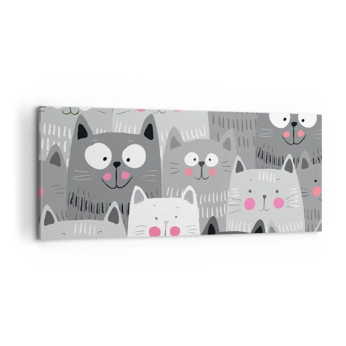 Schilderen op canvas - De wereld van de kat - 100x40 cm