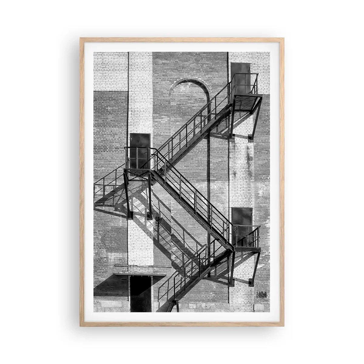 Een poster in een licht eiken lijst - Industriële stijl - 70x100 cm