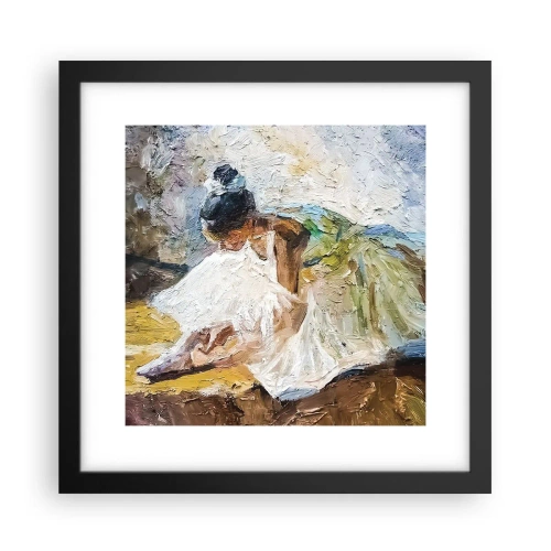 Poster in een zwarte lijst - Naar een schilderij van Degas - 30x30 cm