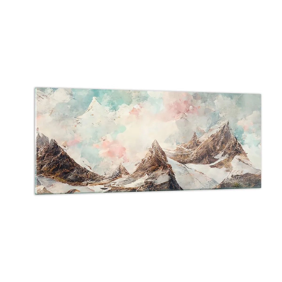 Schilderen op glas - Rotsbladen - 100x40 cm