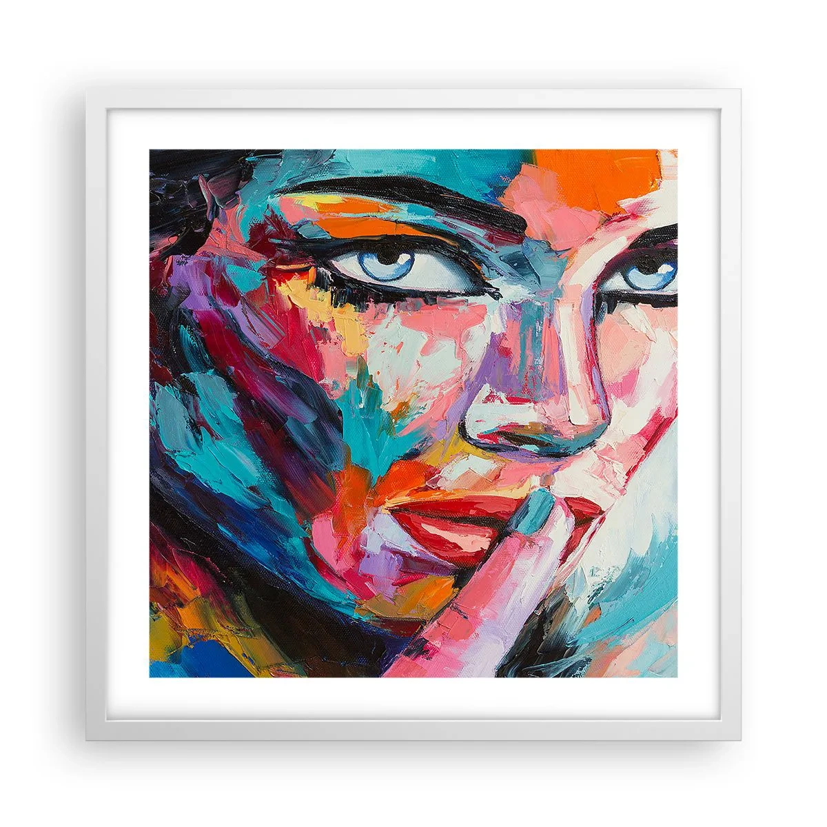 Poster in een witte lijst - Ons eerste geheim - 50x50 cm