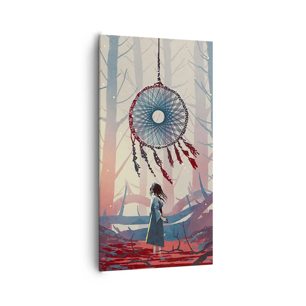 Schilderen op canvas - Een geheim ritueel van geluk - 65x120 cm