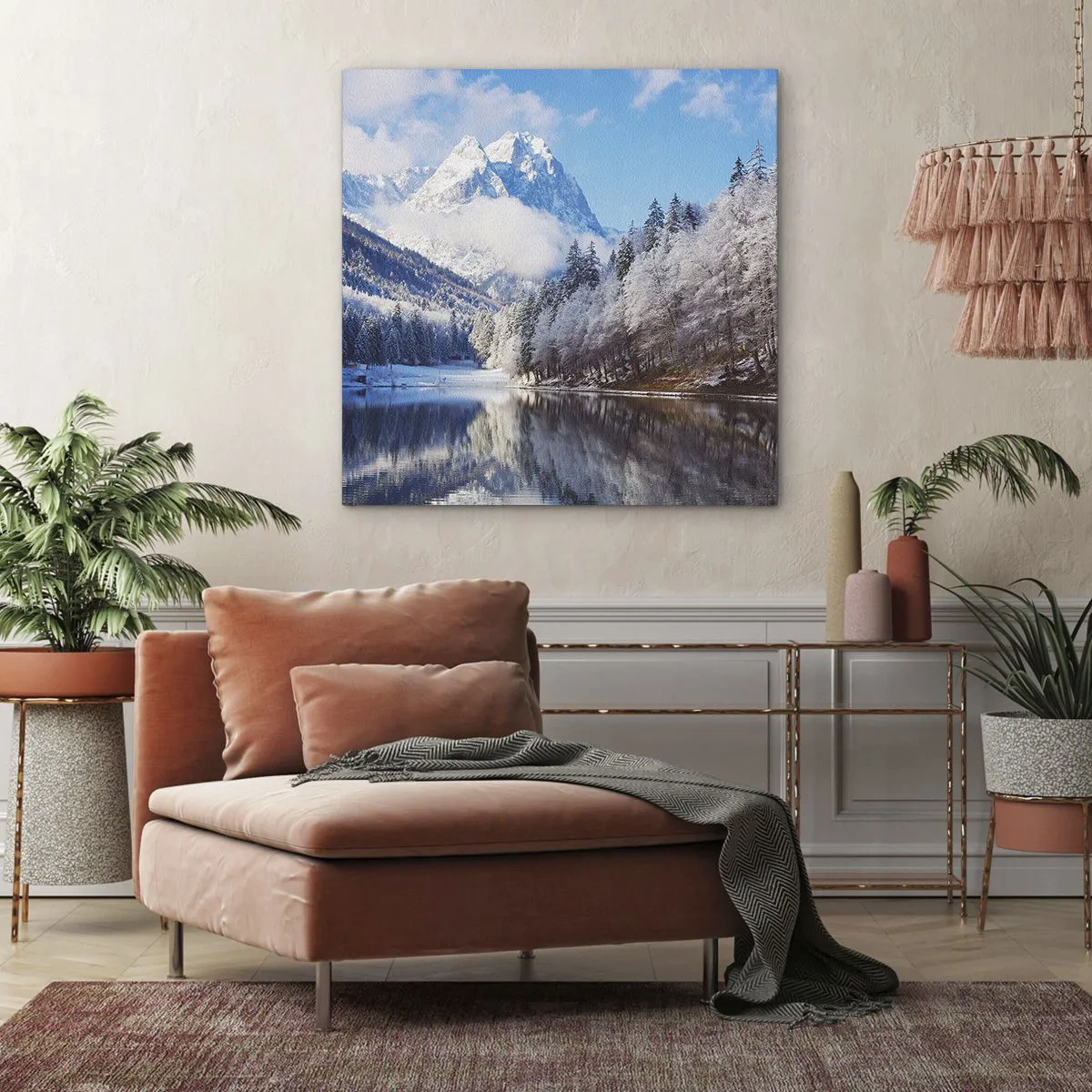 Schilderen op canvas - Sneuwwacht - 70x70 cm