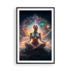 Poster in een zwarte lijst - Stroom van goede energie - 61x91 cm