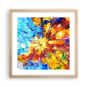 Een poster in een licht eiken lijst - In medias res - 40x40 cm