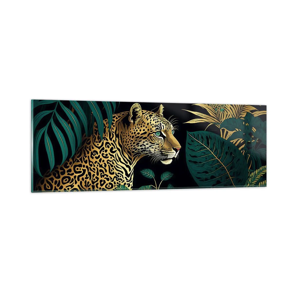 Schilderen op glas - Een gastheer in de jungle - 90x30 cm