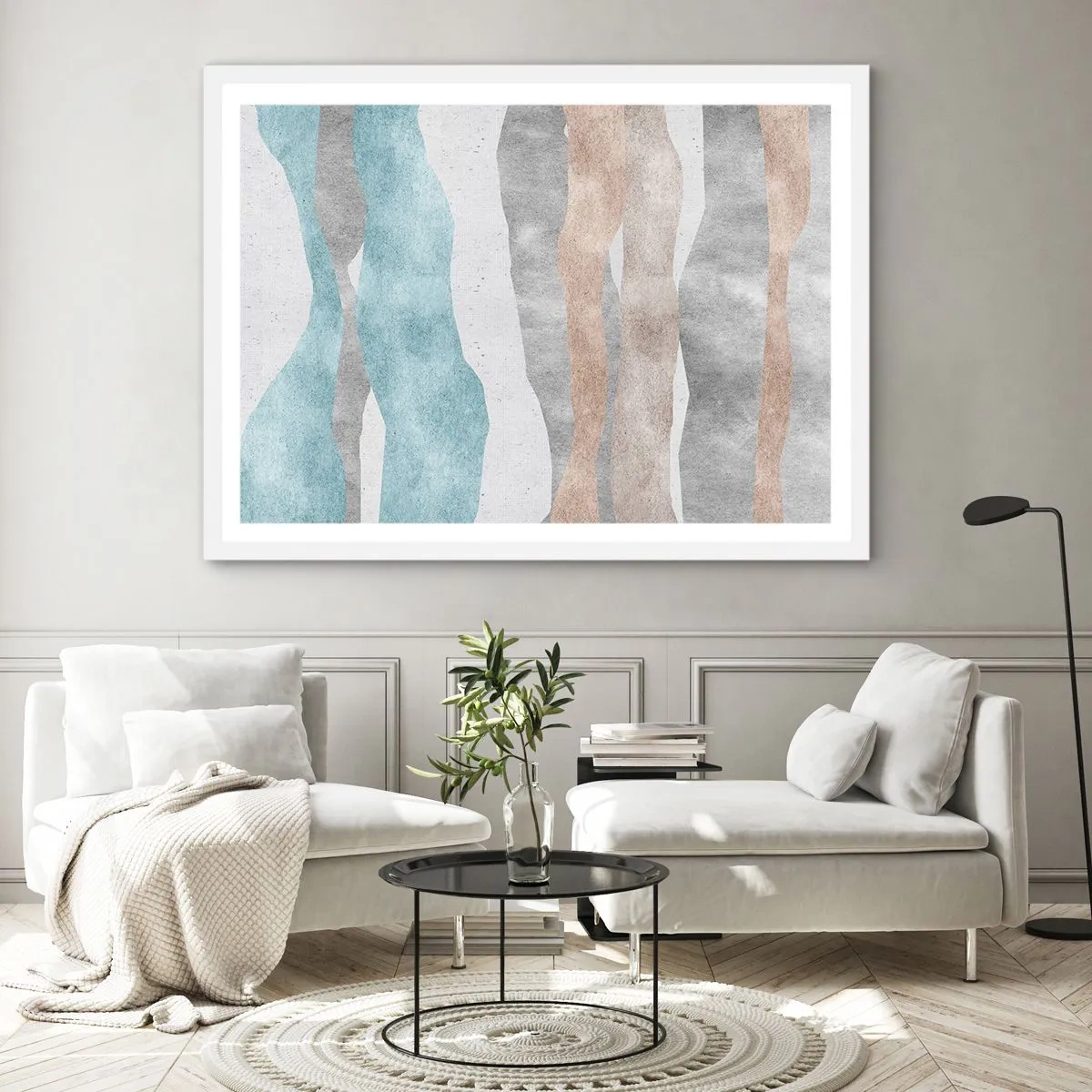 Poster in een witte lijst - Een studie van nabijheid - 70x50 cm