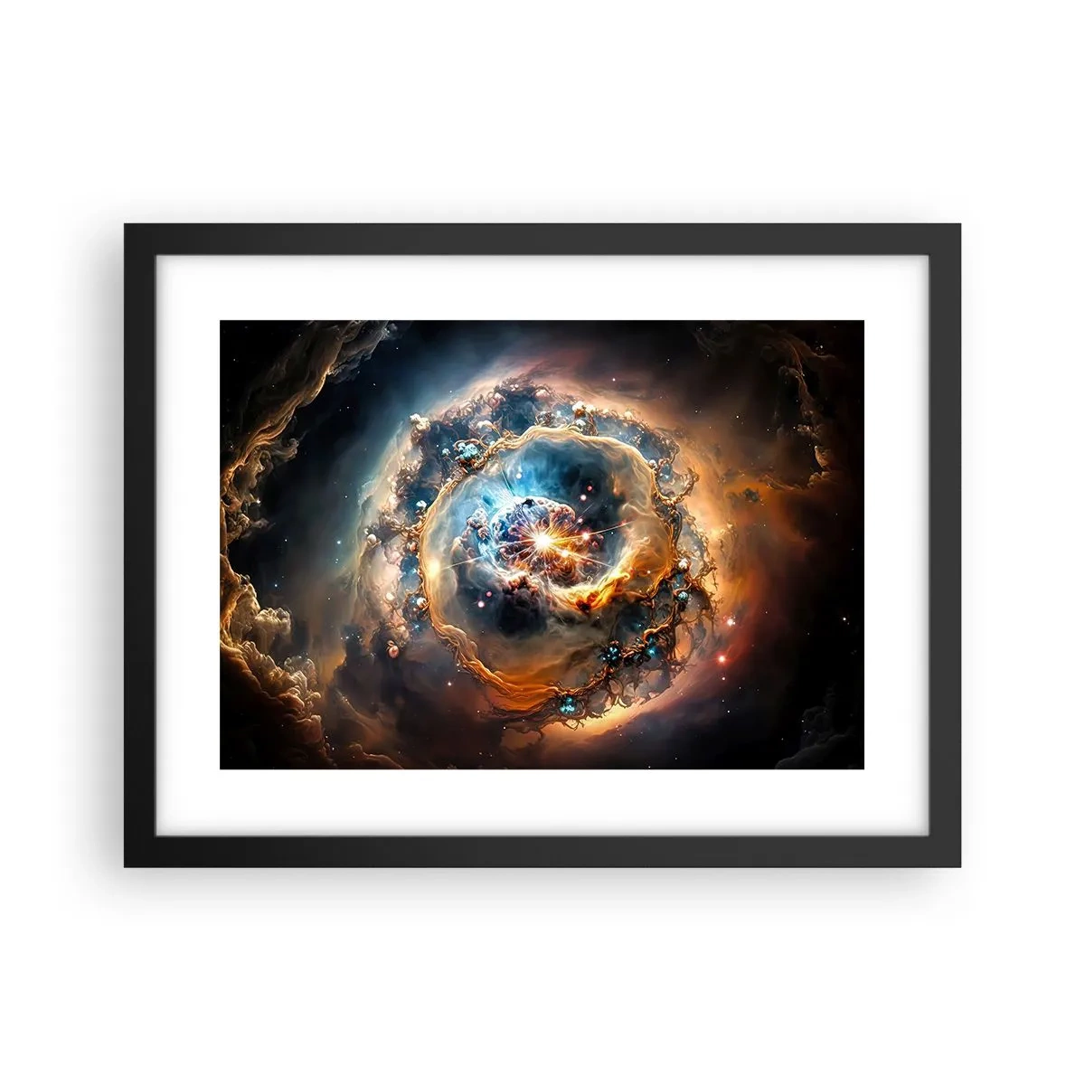 Poster in een zwarte lijst - Begin - 40x30 cm