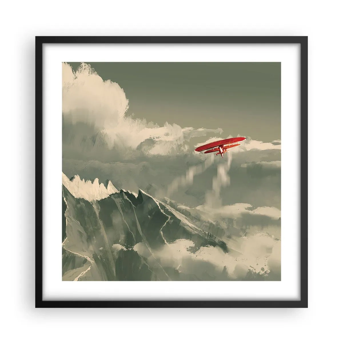 Poster in een zwarte lijst - Onverschrokken pionier - 50x50 cm