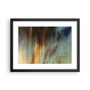 Poster in een zwarte lijst - Een niet toevallig kleurrijke compositie - 40x30 cm