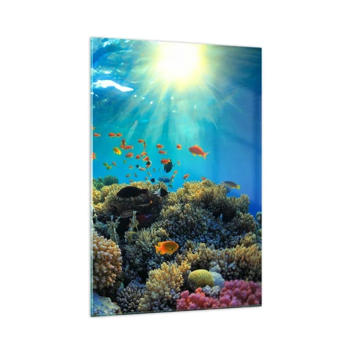 Schilderen op glas - Onderwater schatten - 70x100 cm