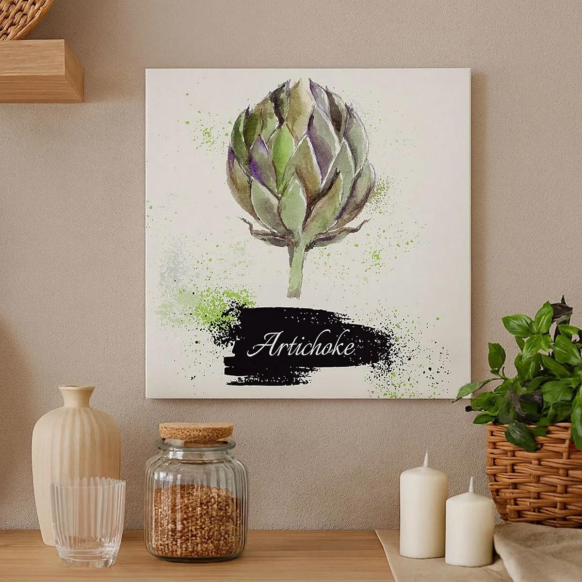 Schilderen op canvas - Eviva-groenten! - 30x30 cm