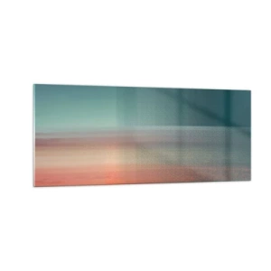 Schilderen op glas - Abstractie: golven van licht - 100x40 cm