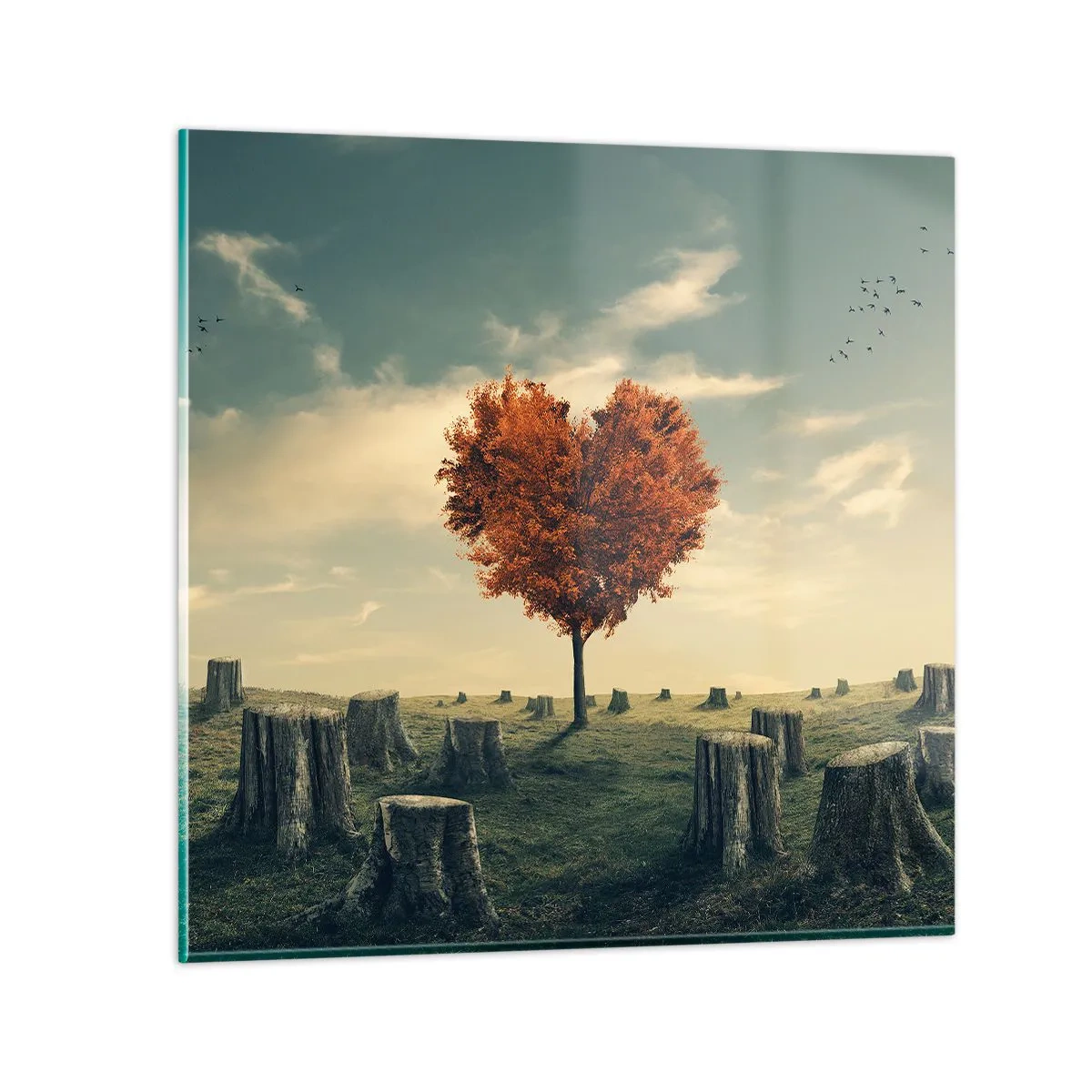 Schilderen op glas - Er is nog steeds hoop - 70x70 cm