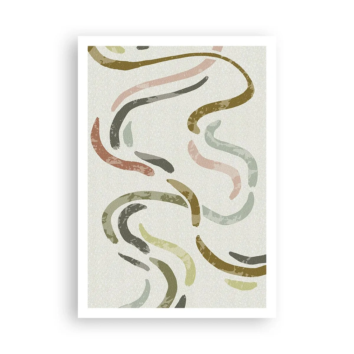 Poster - Een vrolijke dans van abstractie - 70x100 cm