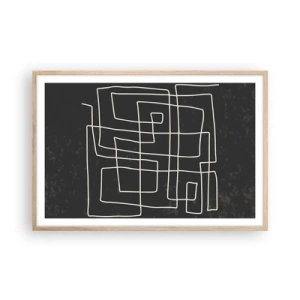 Een poster in een licht eiken lijst - Niet zo eenvoudig - 91x61 cm