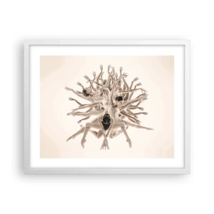 Poster in een witte lijst - Bloeiend in dans - 50x40 cm