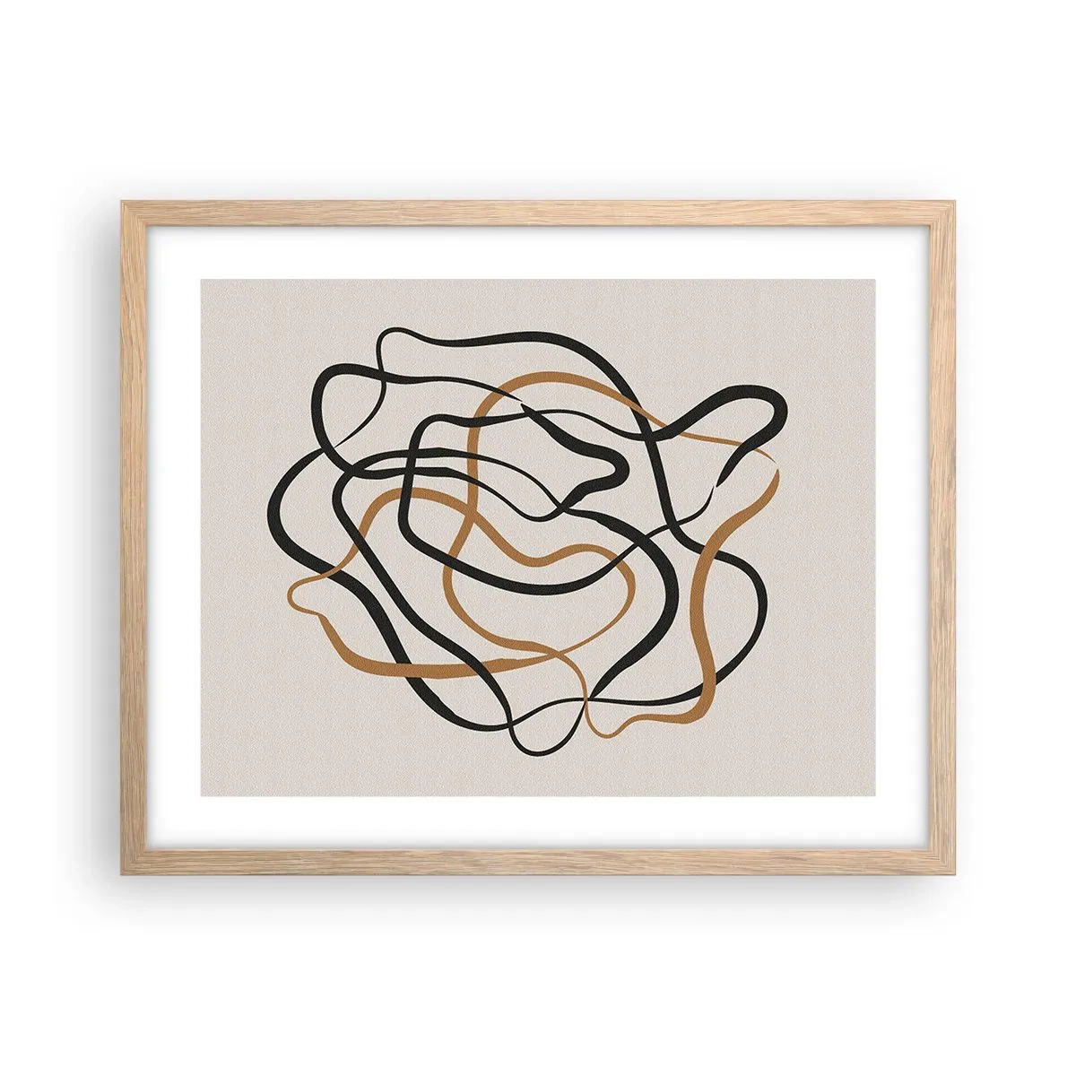 Een poster in een licht eiken lijst - Alles ging mis - 50x40 cm