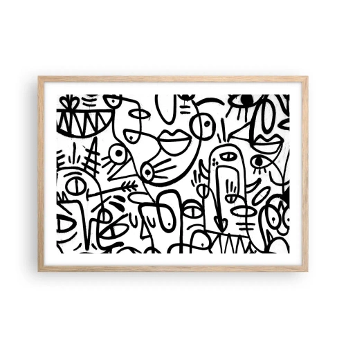 Een poster in een licht eiken lijst - Gezichten en luchtspiegelingen - 70x50 cm