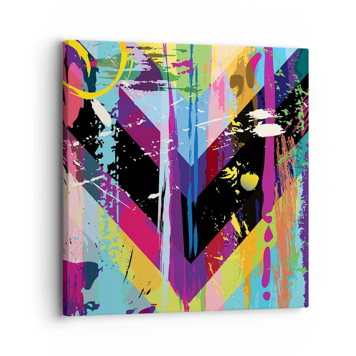 Schilderen op canvas - Van boven naar beneden - 30x30 cm