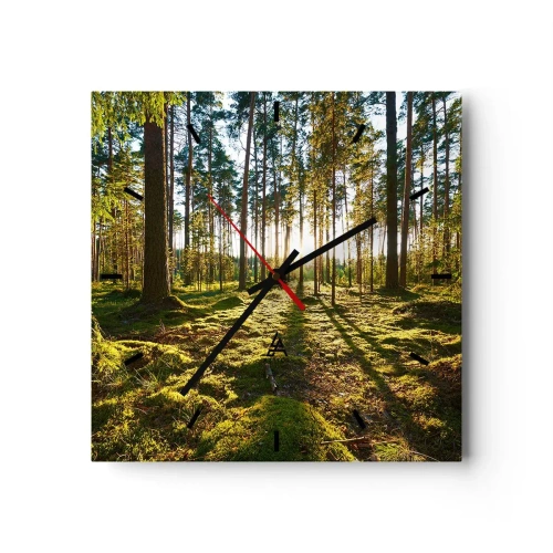Wandklok - Klok - … Achter de zeven bossen - 40x40 cm