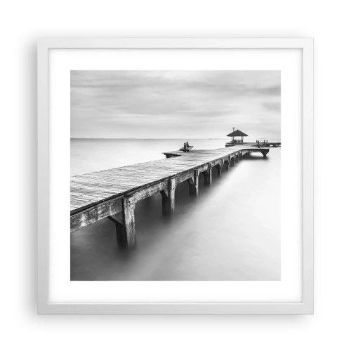 Poster in een witte lijst - In de verte - 40x40 cm