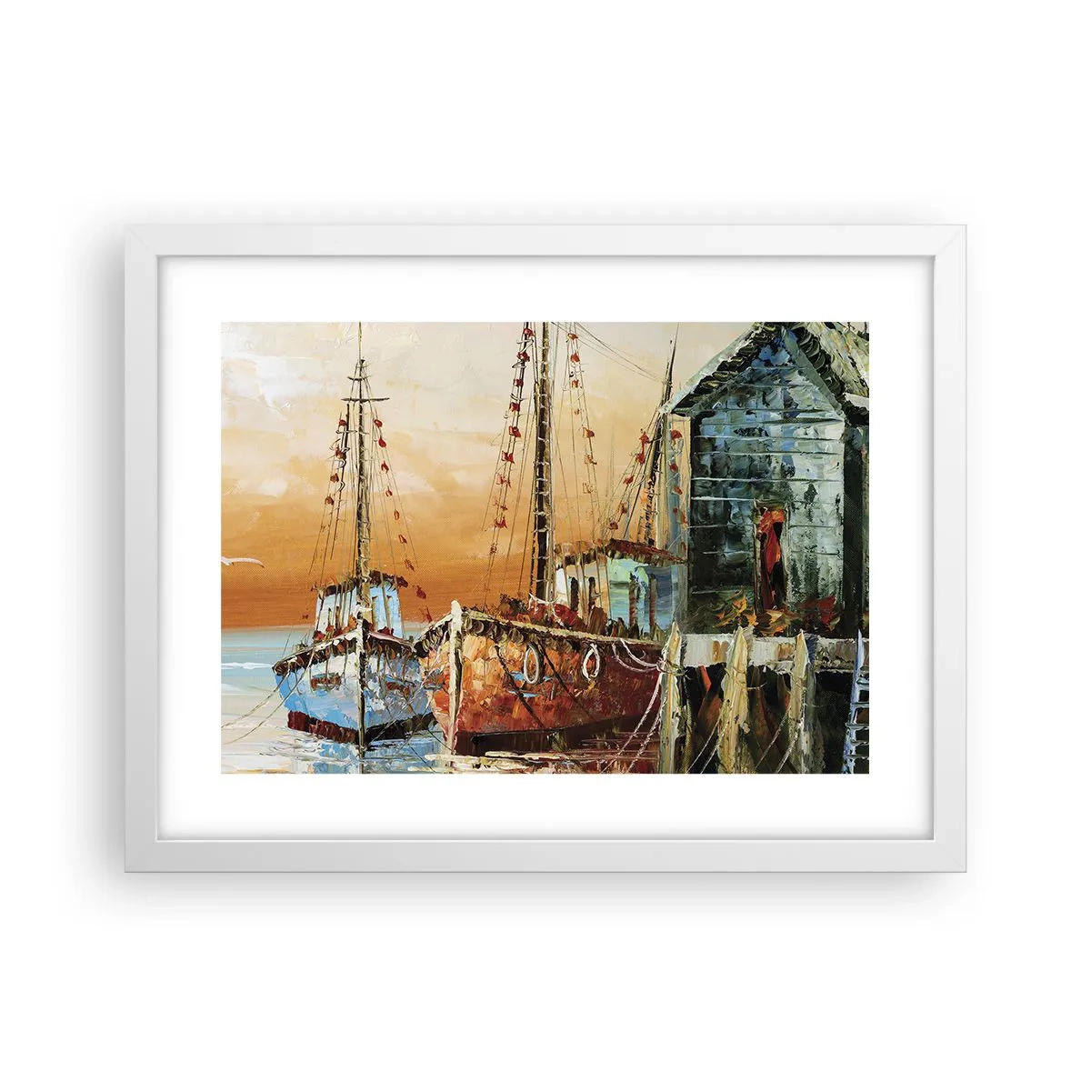 Poster in een witte lijst - Een vreedzame terugkeer - 40x30 cm