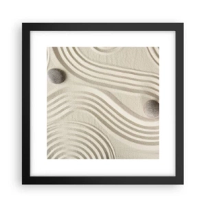 Poster in een zwarte lijst - Een vleugje warmte - 30x30 cm