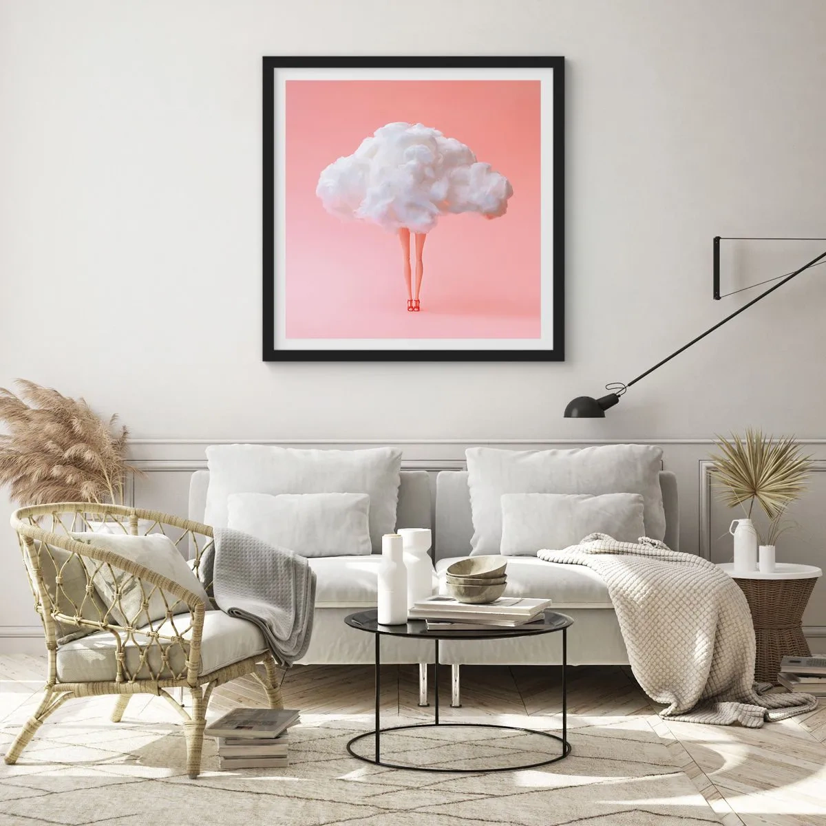 Poster in een zwarte lijst - Zoete belofte - 40x40 cm
