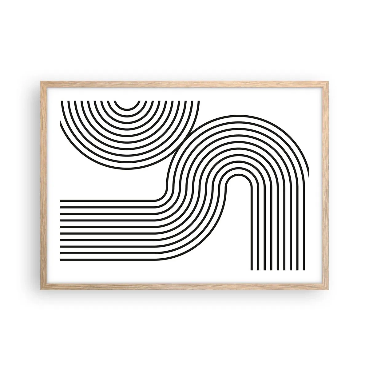 Een poster in een licht eiken lijst - In de bocht - 70x50 cm