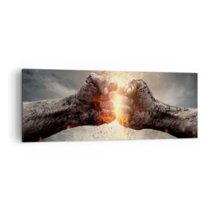 Schilderen op canvas - Sta op voor een gevecht - 140x50 cm