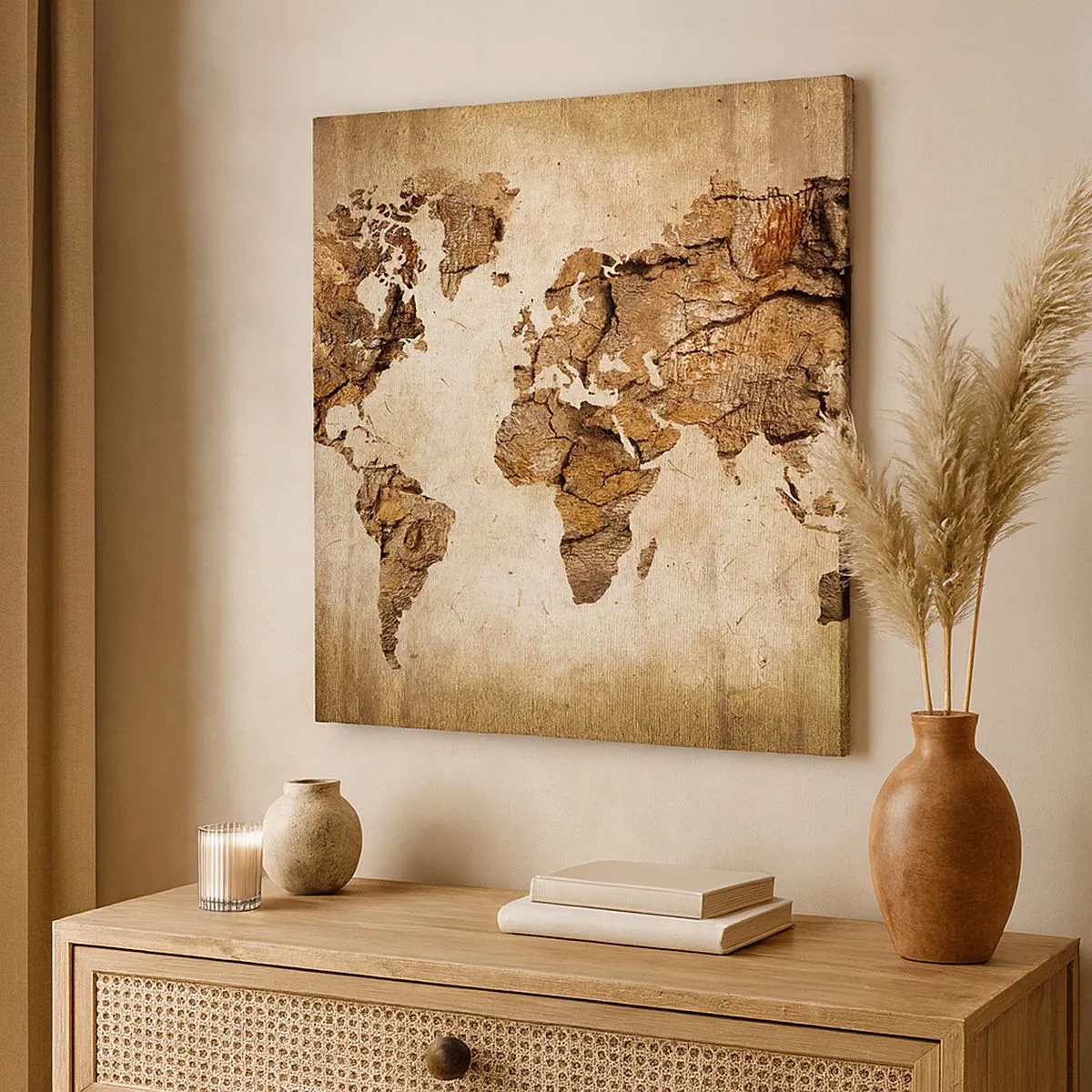 Schilderen op canvas - Ontdekking van de wereld - 30x30 cm