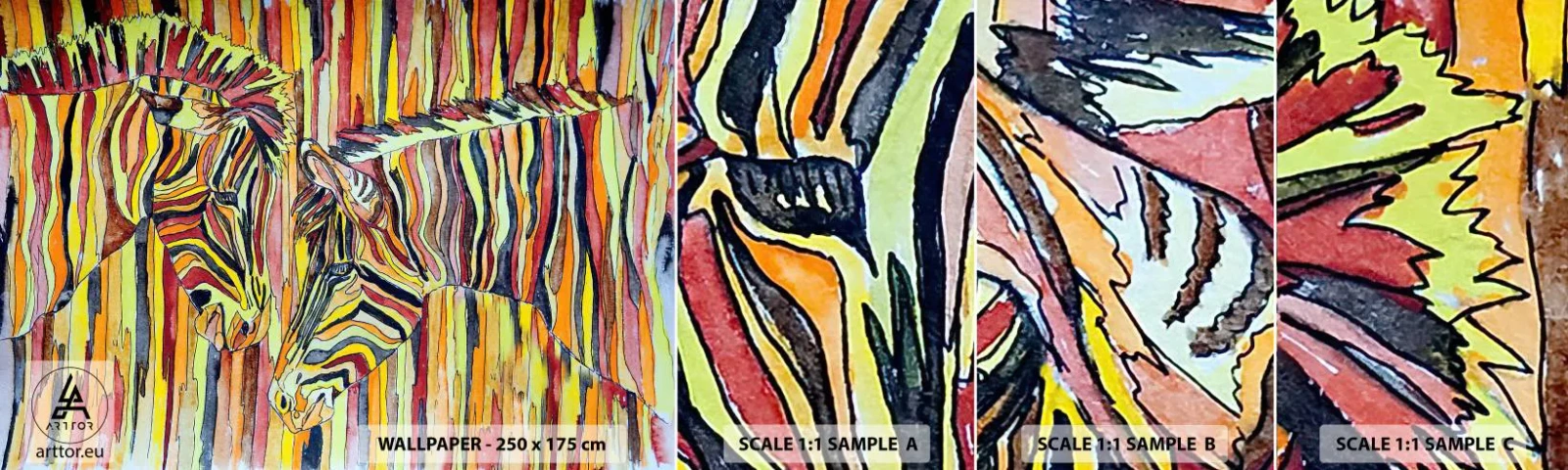 Fotobehang Monster Zelfklevend Deluxe Sticker - Dus jij ook... - Abstractie, Ribben, Deel - 100x30 cm